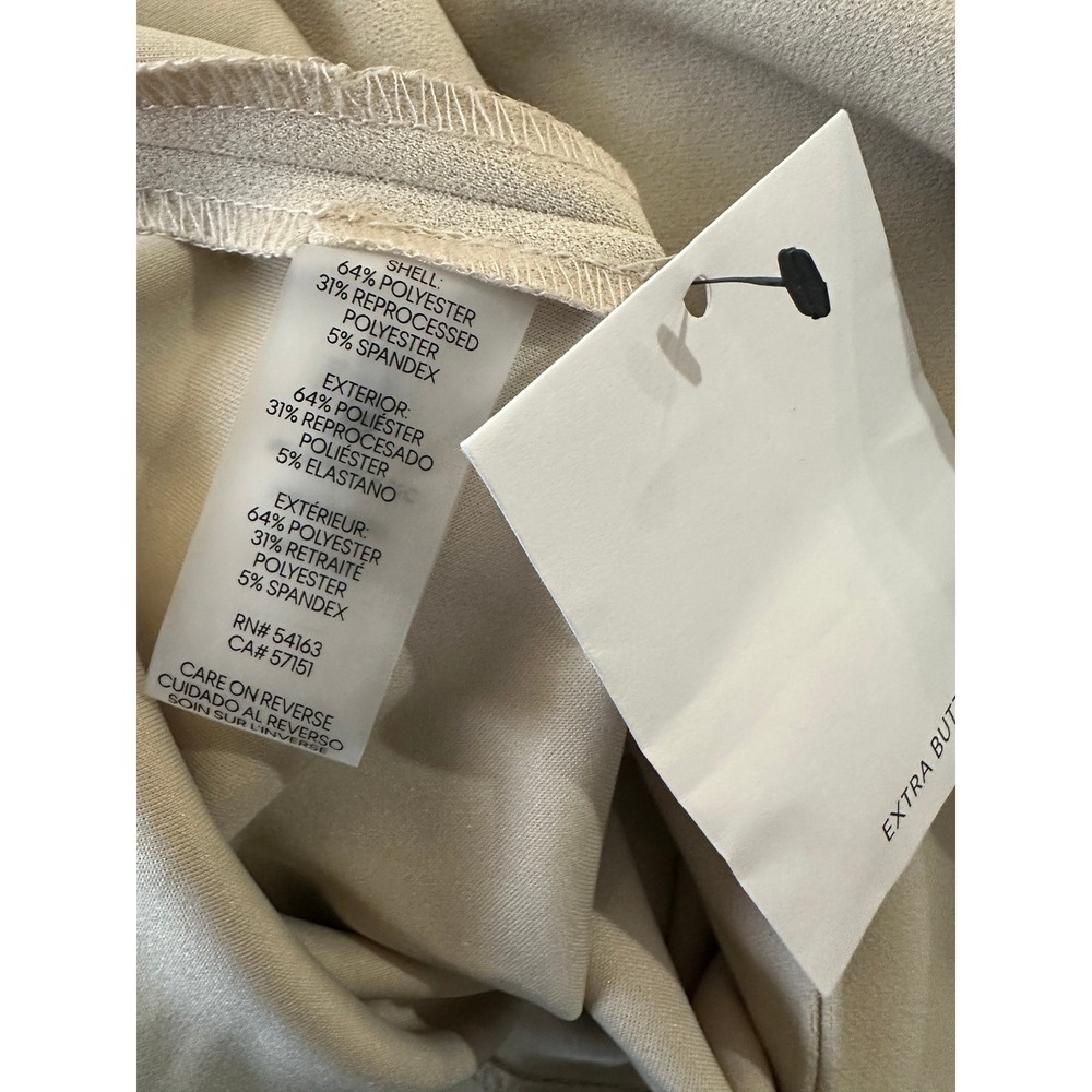 Calvin Klein Sleeveless Double Breasted Belted Trench Dress Tan Women's Size 12 - Picture 8 of 10